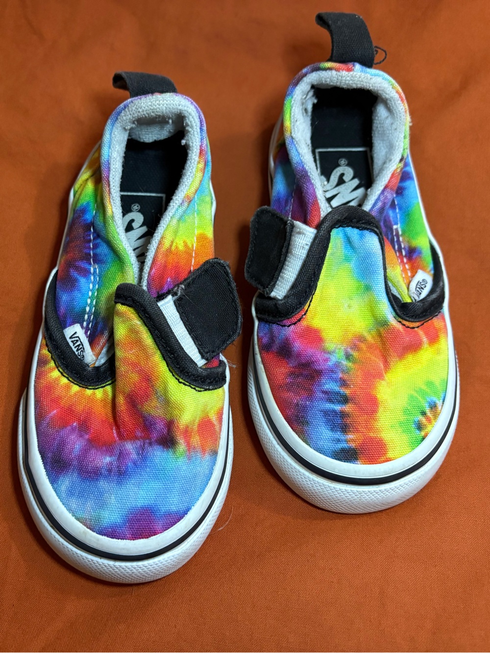 Vans Kids Slip-On Sneakers - Tie-Dye Rainbow